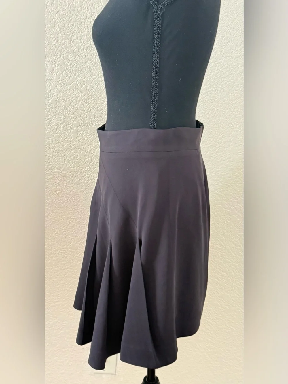 Rare Vintage Cue : Dion Lee 100% Silk Architectural Pleated Mini Skirt US 6